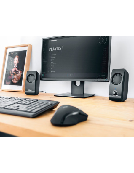 Altavoces trust remo 2.0 potencia maxima 16 w control volumen conexion usb 2.0 jack 3.5 mm color negro