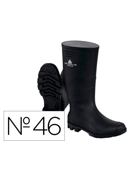 Botas deltaplus de seguridad stone pvc negro suela de tacos talla 46