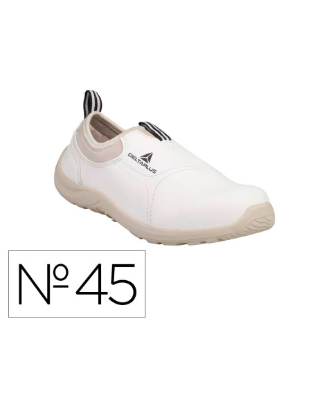 Zapatos de seguridad deltaplus microfibra pu suela pu mono-densidad color blanco talla 45