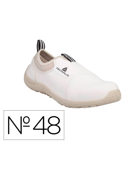 Zapatos de seguridad deltaplus microfibra pu suela pu mono-densidad color blanco talla 48