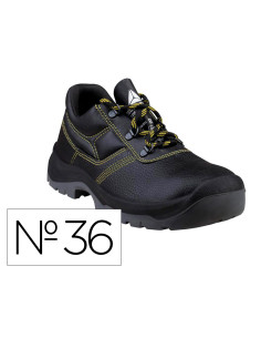 Zapatos de seguridad deltaplus piel crupon pigmentada suela pu bi densidad color negro talla 36