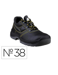 Zapatos de seguridad deltaplus piel crupon pigmentada suela pu bi densidad color negro talla 38