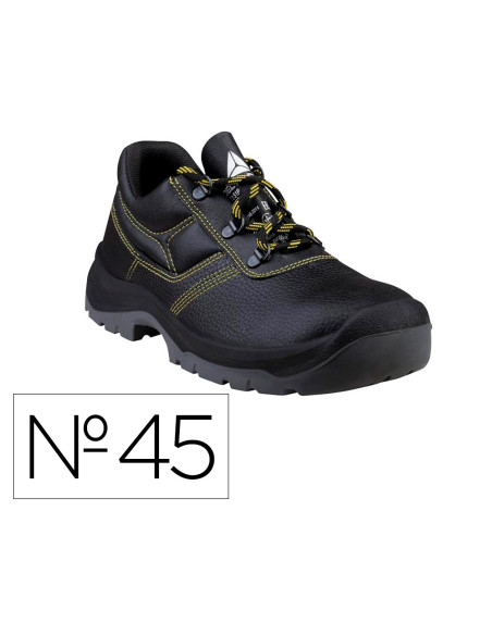 Zapatos de seguridad deltaplus piel crupon pigmentada suela pu bi densidad color negro talla 45