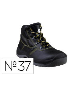 Botas deltaplus de seguridad piel crupon pigmentada suela pu bi-densidad color negro talla 37