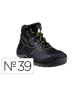 Botas deltaplus de seguridad piel crupon pigmentada suela pu bi-densidad color negro talla 39