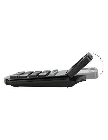 Calculadora liderpapel sobremesa xf40 12 digitos dos lineas solar y pilas negro 175x120x30 mm 40% reciclada