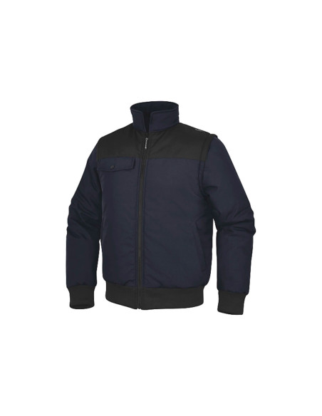Chaleco deltaplus multibolsillos con cremallera y mangas desmontables 80% poliester 20% algodon talla l