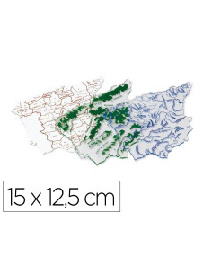 Plantilla faibo mapa españa 15x12,5 cm bolsa de 3 unidades 100% reciclable