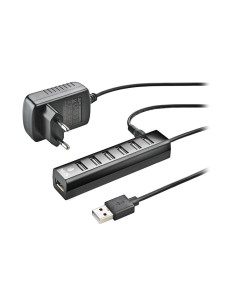 Hub ngs tiny 7 puertos con adaptador corriente usb 2.0