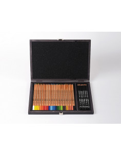 Lapices de colores lyra rembrandt polycolor 30 colores surtidos en maletin de madera