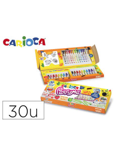 Rotulador carioca perfume caja 30 unidades colores surtidos