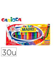 Rotulador carioca magic markers special set caja 30 unidades colores surtidos