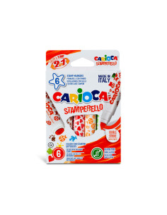 Rotulador carioca stamperello caja 6 unidades colores surtidos 2