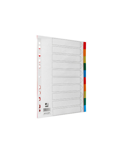 Separador q-connect plastico juego de 10 separadores din a4 multitaladro