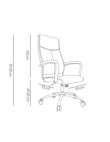 Silla q-connect direccion mode na simil piel base metalica alt max 1210 anc 630 prof 650 mm ruedas premium color gris