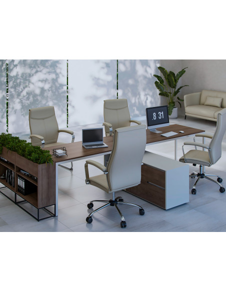 Silla q-connect direccion mode na simil piel base metalica alt max 1210 anc 630 prof 650 mm ruedas premium color gris