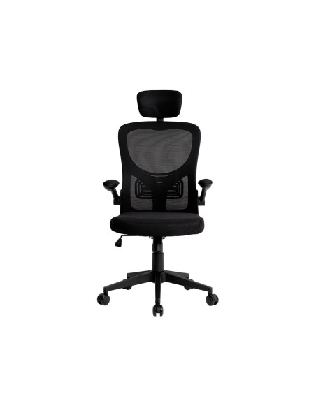 Silla q-connect ergonomica pal ermo malla base nylon alt max 1300 anc 610 prof 600 ruedas premium color negro