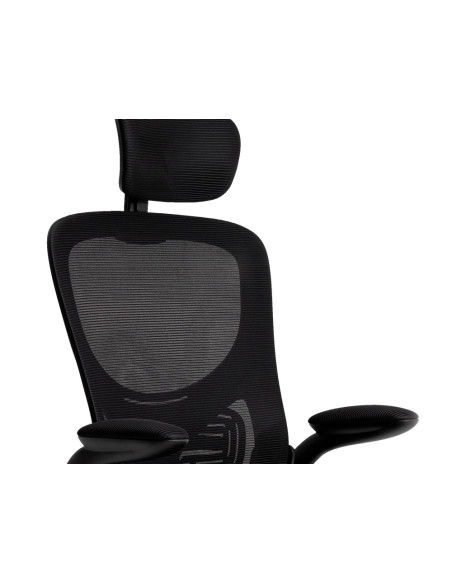 Silla q-connect ergonomica pal ermo malla base nylon alt max 1300 anc 610 prof 600 ruedas premium color negro