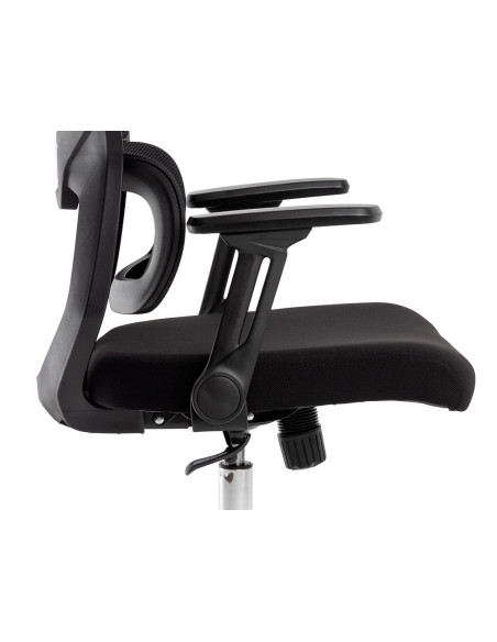 Silla q-connect oficina lucca malla base metalica alt max 1090 anc 700 prof 650 ruedas premium color negro