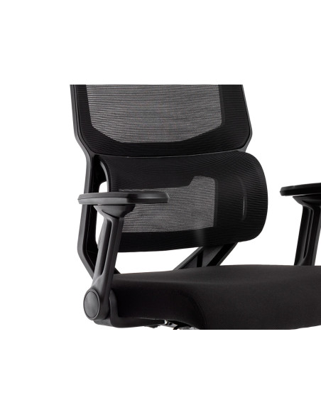 Silla q-connect oficina lucca malla base metalica alt max 1090 anc 700 prof 650 ruedas premium color negro