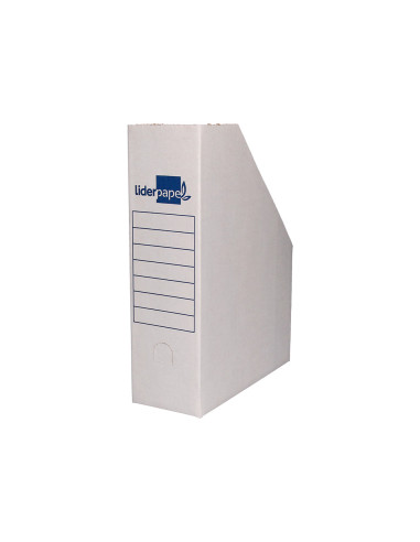 Revistero liderpapel ecouse carton 100% reciclado color blanco 256x100x335 mm