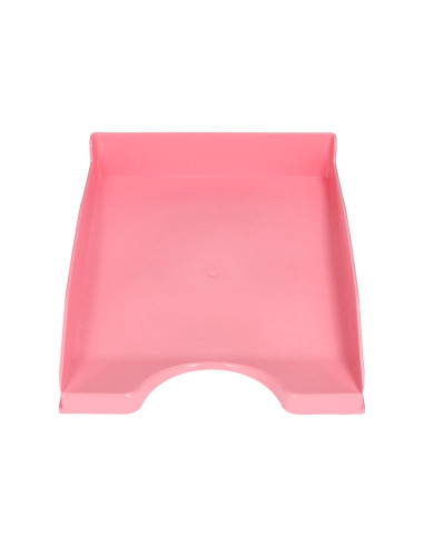 Bandeja sobremesa plastico q-connect rosa pastel opaco 240x70x340mm