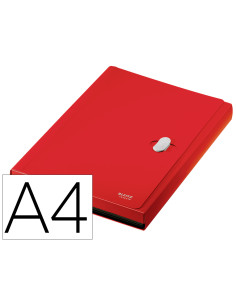 Carpeta leitz recycle clasificador fuelle polipropileno 5+1 compartimentos din a4 rojo