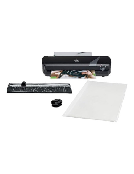 Set plastificadora + cizalla rodillo + redondeador de esquinas gbc inspire+ din a4 craft negro