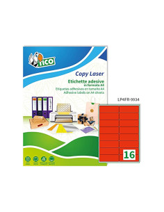 Etiqueta adhesiva tico rojo fl uorescentes permanente fsc laser/inkjet/fotocopia 99,1x34 mmcaja de 1120 unidades 2