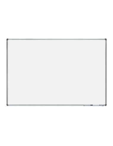 Pizarra blanca rocada lacada magnetica marco aluminio con cantoneras 100x150 cm