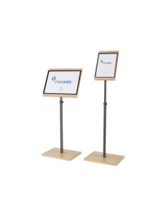 Expositor rocada de suelo serie natural magnetico rotativo 360 altura ajustable din a3 2