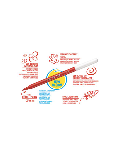 Rotulador carioca joy estuche de 12 unidades colores surtidos + 2 gratis