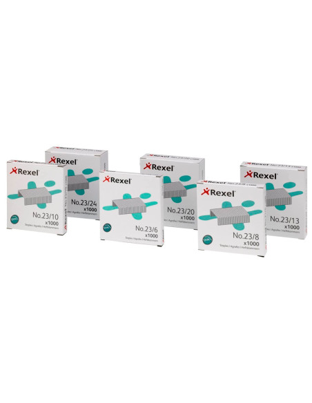 Grapas rexel 23/8 acero caja de 1000 unidades