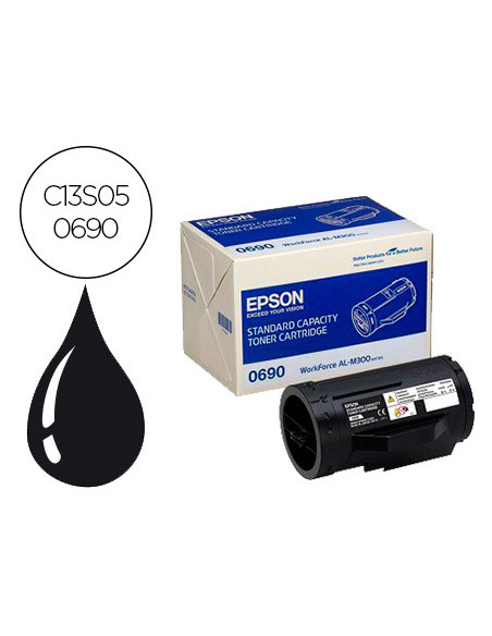 Toner epson 0690 workforce al-m300 / al-mx300 negro 2.700 pag