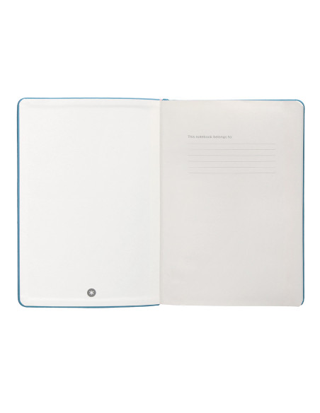 Cuaderno con gomilla antartik notes tapa dura a5 hojas cuadricula azul claro 100 hojas 80 gr fsc