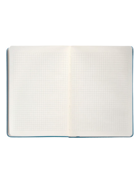 Cuaderno con gomilla antartik notes tapa dura a5 hojas cuadricula azul claro 100 hojas 80 gr fsc
