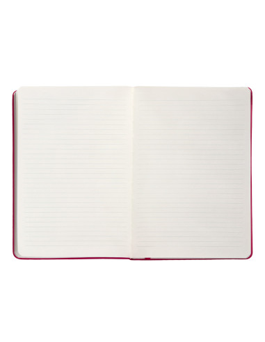 Cuaderno con gomilla antartik notes tapa dura a5 hojas rayas burdeos 100 hojas 80 gr fsc