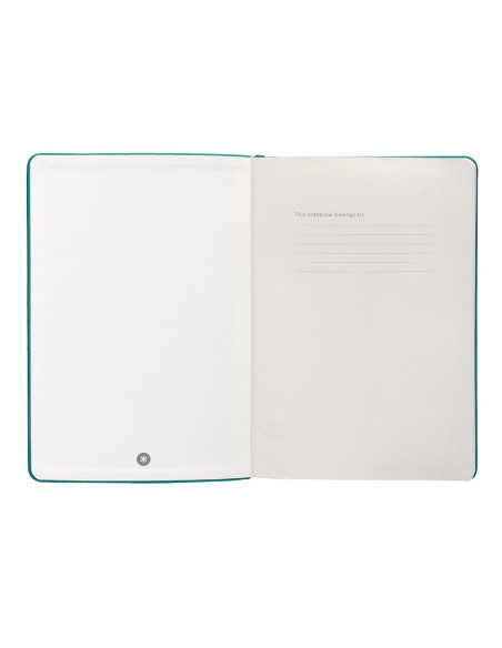 Cuaderno con gomilla antartik notes tapa dura a5 hojas cuadricula verde aguamarina 100 hojas 80 gr