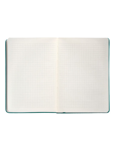 Cuaderno con gomilla antartik notes tapa dura a5 hojas cuadricula verde aguamarina 100 hojas 80 gr
