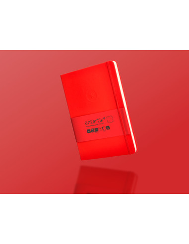 Cuaderno con gomilla antartik notes tapa dura a5 hojas puntos rojo 100 hojas 80 gr fsc
