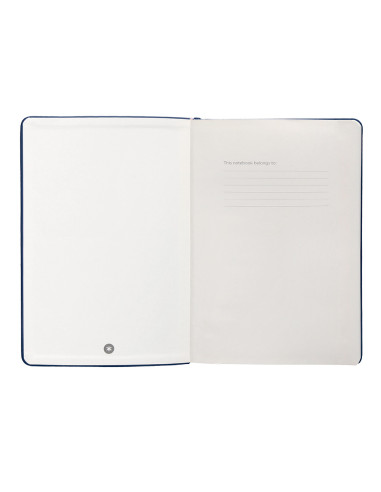 Cuaderno con gomilla antartik notes tapa dura a5 hojas rayas azul marino 100 hojas 80 gr fsc