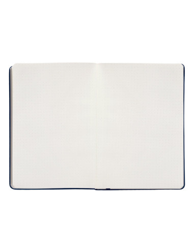 Cuaderno con gomilla antartik notes tapa dura a5 hojas puntos azul marino 100 hojas 80 gr fsc