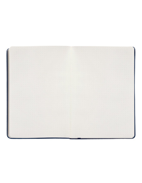 Cuaderno con gomilla antartik notes tapa dura a5 hojas puntos azul marino 100 hojas 80 gr fsc