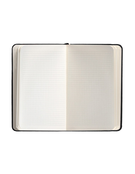 Cuaderno con gomilla antartik notes tapa dura a6 hojas cuadricula negro 100 hojas 80 gr fsc