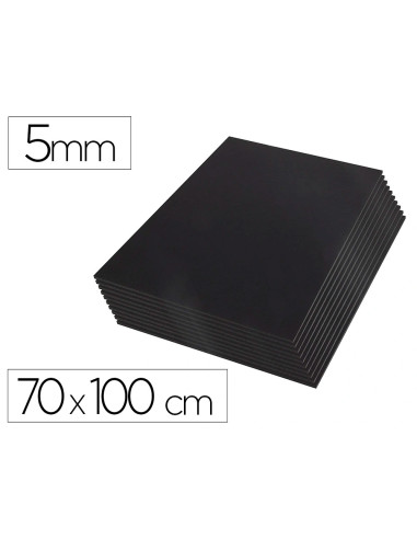 Carton pluma liderpapel negro doble cara 70x100cm espesor 5 mm