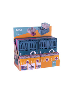 Caja almacenamiento apli plegable up north expositor de 26 unidades tamaños y colores surtidos