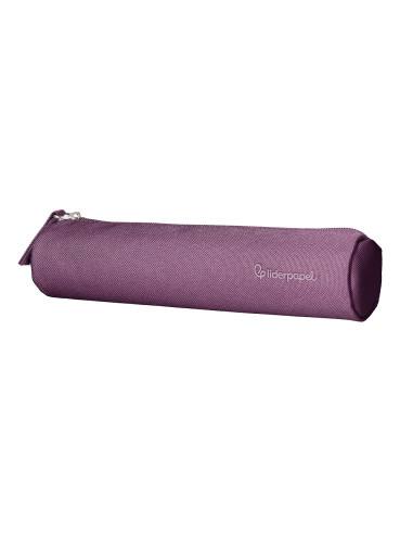 Estuche portatodo liderpapel slim cilindrico 220x45mm morado empolvado