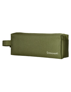 Estuche portatodo liderpapel classic rectangular con asa 2 cremalleras 210 x80mm verde militar 2