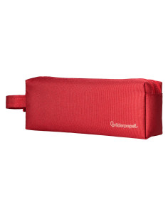 Estuche portatodo liderpapel classic rectangular con asa 2 cremalleras 210 x80mm rojo 2