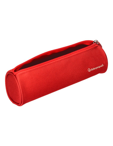 Estuche portatodo liderpapel classic cilindrico ancho 210x70mm rojo